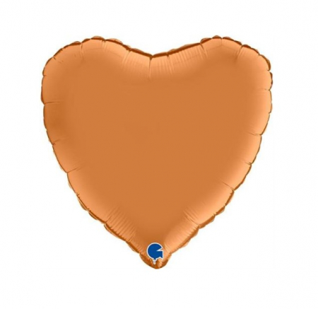 Valentine's Day & Dragobete - Baloane & Decoratiuni - Balon folie inima caramel 46 cm