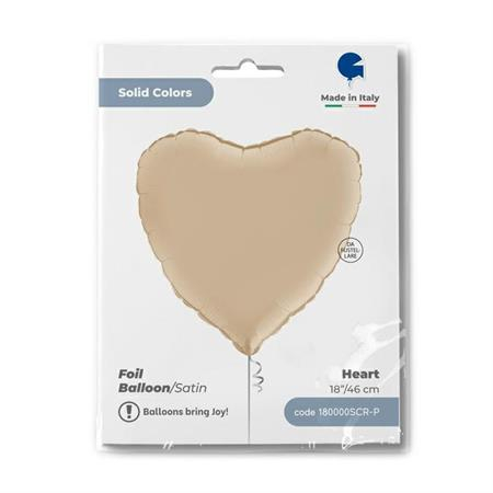 Balon folie inima crem 46 cm [2]