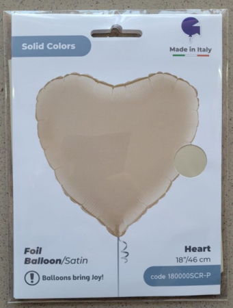 Balon folie inima crem 46 cm [3]