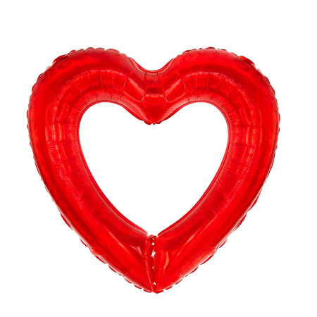 Petreceri tematice - Decoratiuni & accesorii - Balon folie inima goala rosie 70 cm