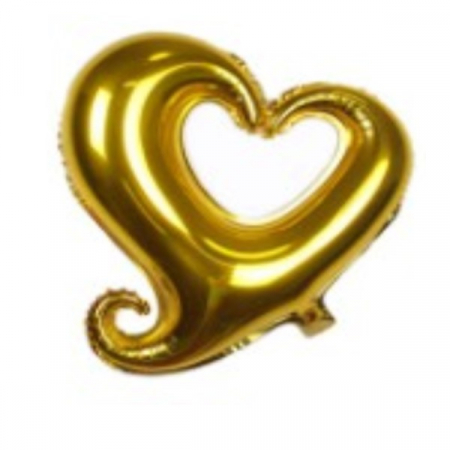 Valentine's Day & Dragobete - Baloane din folie cu heliu - Balon folie inima goala roz 45 cm
