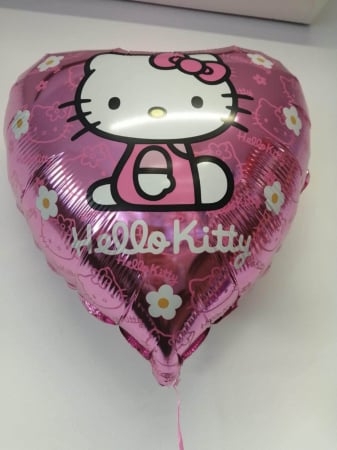 Hello Kitty - Decoratiuni pentru petrecere tematica - Balon folie inima Hello Kitty 46 cm