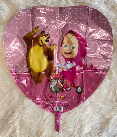 Balon folie inima Masha si Ursul 46 cm [1]