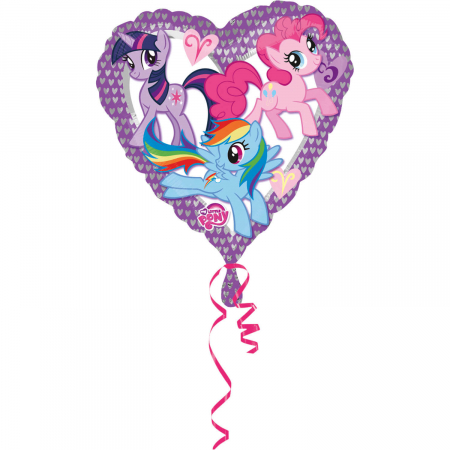My Little Pony - Decoratiuni pentru petrecere tematica - Balon folie inima My Little Pony 43 cm