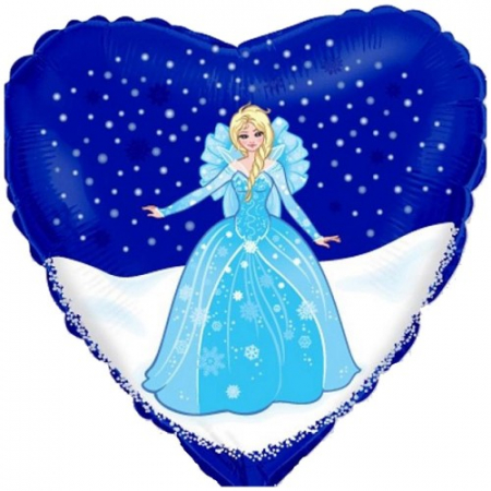 Baloane colorate din folie - Balon folie inima Printesa Elsa Frozen 45 cm