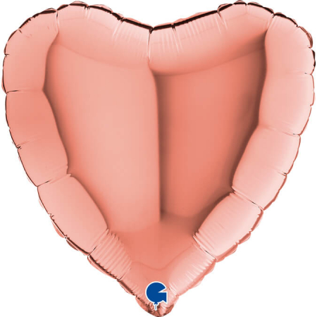 Baloane - Balon folie inima rose gold 46 cm
