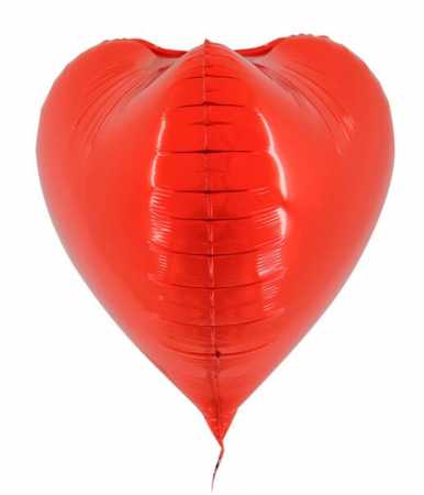 Balon folie inima rosie 3D 58 cm [0]