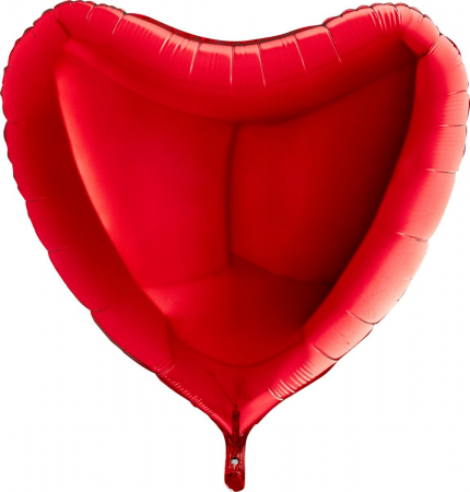 Baloane folie - Balon folie inima rosie 91 cm
