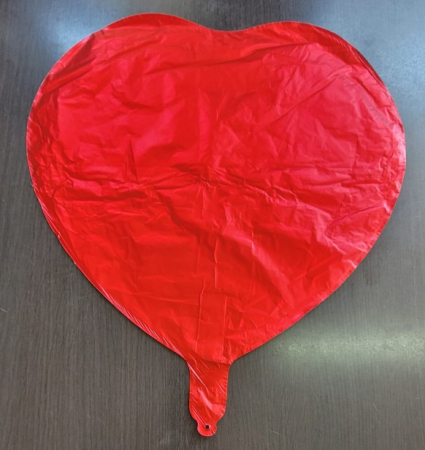 Balon folie inima rosie trandafir 45cm [1]