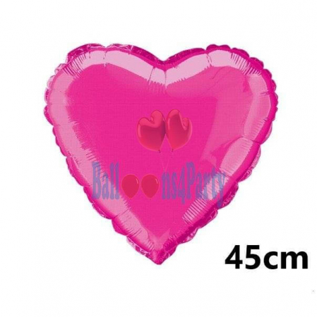 Balon folie inima roz magenta 46 cm [0]