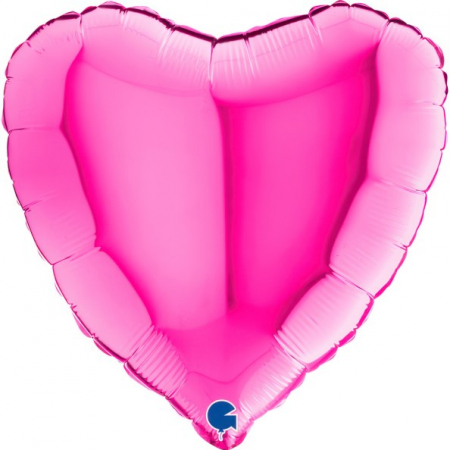 Valentine's Day & Dragobete - Baloane din folie cu heliu - Balon folie inima roz 45cm