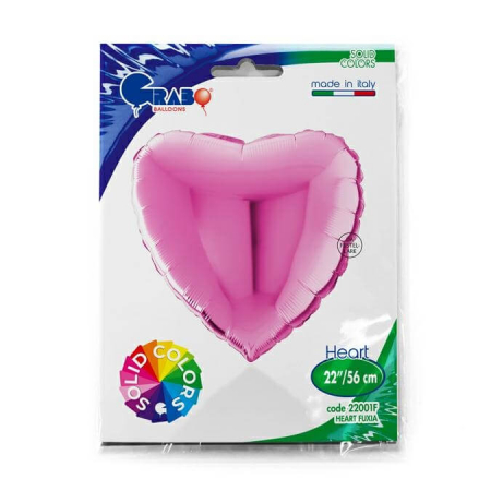 Balon folie inima roz metalizat 56 cm [3]
