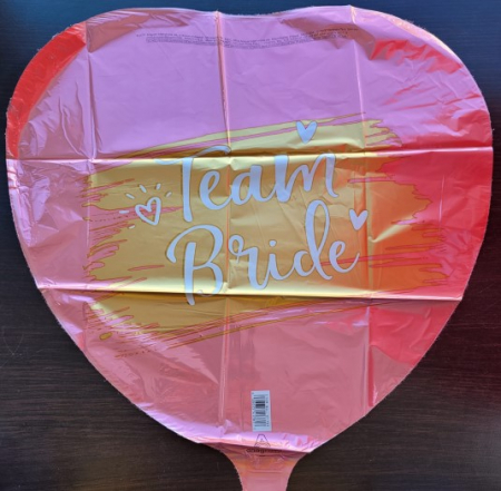 Balon folie inima Team Bride / Echipa Miresei / Burlacite 45 cm [1]