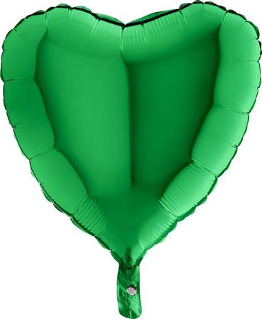 Valentine's Day & Dragobete - Baloane & Decoratiuni - Balon folie inima verde 46 cm