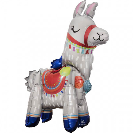 Baloane cifre stand up 64 cm - Balon folie Lama Sitter 48 x 58 cm