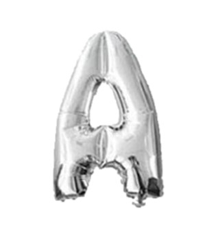 Baloane folie - Balon folie litera "A" argintiu 40 cm