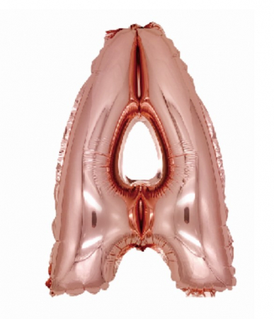 Baloane folie - Balon folie litera A rose gold 40 cm