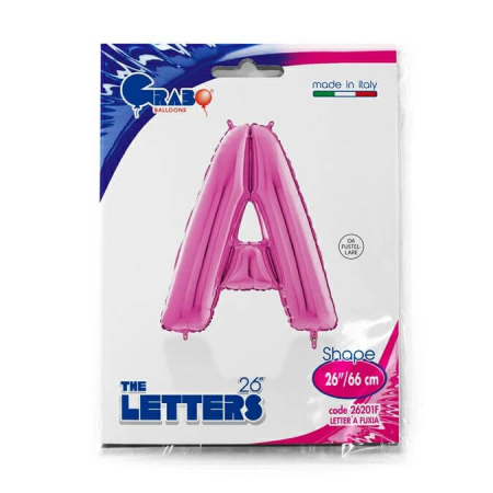 Balon folie litera A Roz 66 cm [1]