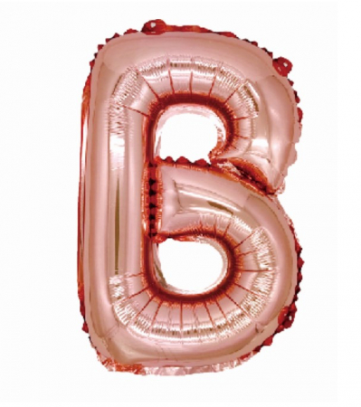 Baloane folie - Balon folie litera B rose gold 40 cm