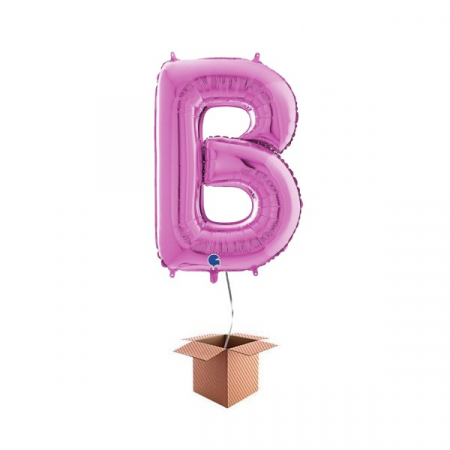 Baloane folie 66 cm - Balon folie litera B Roz 66 cm