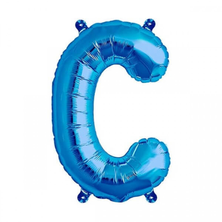 Balon folie litera C albastru 40cm