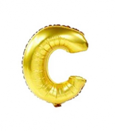 Baloane folie - Balon folie litera "C" auriu 40 cm
