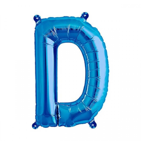 Baloane folie 66 cm - Balon folie litera D albastru 40cm