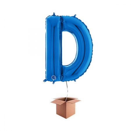 Baloane folie - Balon folie litera D albastru 66 cm
