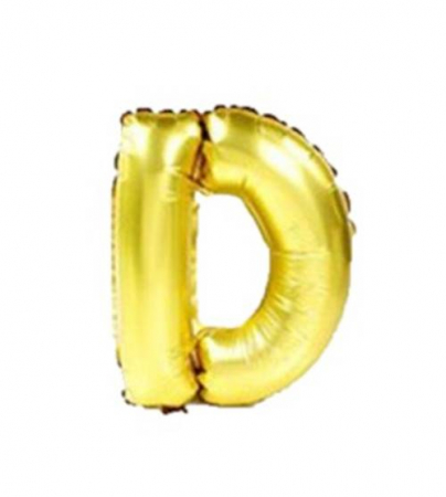Baloane folie - Balon folie litera "D" auriu 40 cm