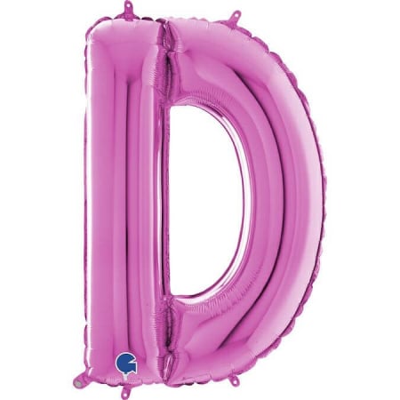 Balon folie litera D Roz 66 cm [0]
