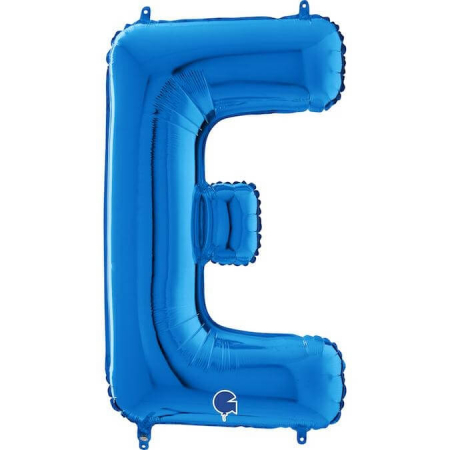 Majorat - Baloane latex & folie - Balon folie litera E albastru 66 cm