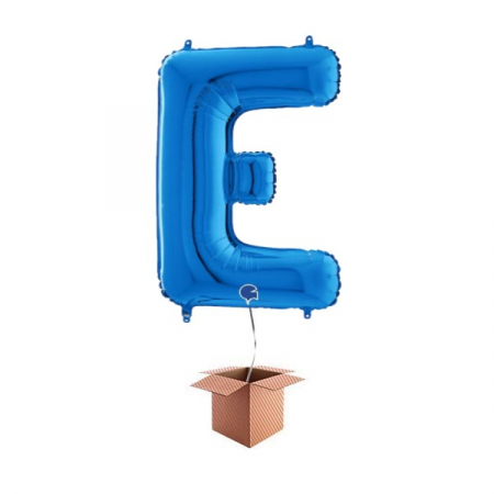 Baloane folie litere 66 cm - Balon folie litera E albastru 66 cm