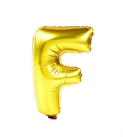 Baloane folie - Balon folie litera "F" auriu 40 cm