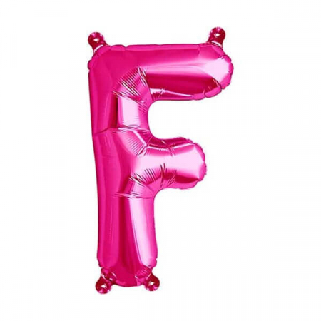 Baloane folie - Balon folie litera F roz 40 cm