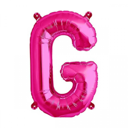 Baloane folie - Balon folie litera G roz 40 cm