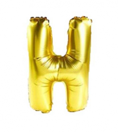 Black Friday - Balon folie litera "H" auriu 40 cm