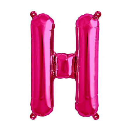 Baloane folie - Balon folie litera H roz 40 cm
