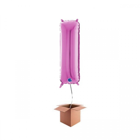 Baloane folie - Balon folie litera I Roz 66 cm