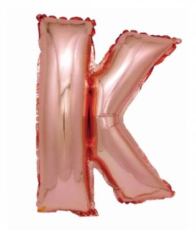 Baloane folie - Balon folie litera K rose gold 40 cm