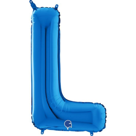 Baloane folie 66 cm - Balon folie litera L albastru 66 cm