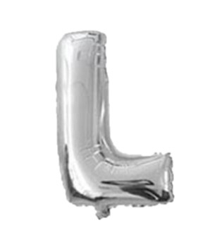 Black Friday - Balon folie litera "L" argintiu 40 cm