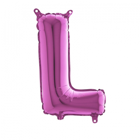 Balon folie litera L roz 36 cm [0]