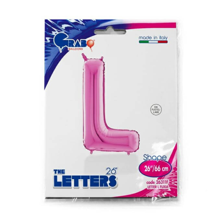 Balon folie litera L Roz 66 cm [1]