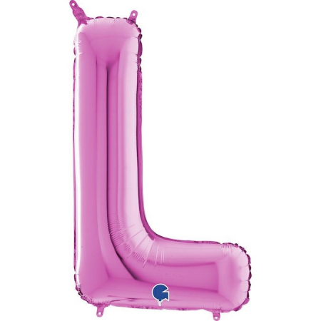 Baloane folie 66 cm - Balon folie litera L Roz 66 cm