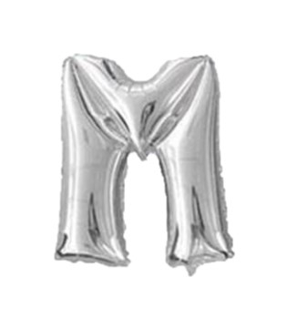 Baloane folie - Balon folie litera M argintiu 40cm