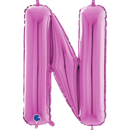 Balon folie litera N Roz 66 cm [0]
