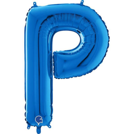 Baloane folie 66 cm - Balon folie litera P albastru 66 cm