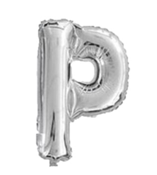 Black Friday - Balon folie litera "P" argintiu 40 cm