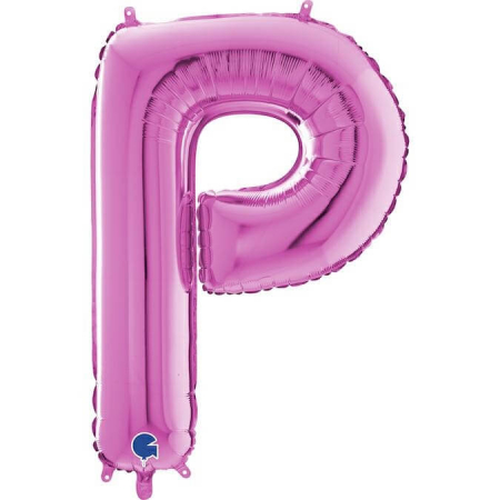 Balon folie litera P Roz 66 cm [0]