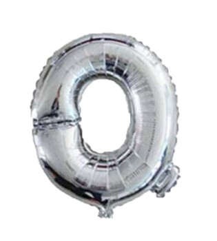 Baloane folie 66 cm - Balon folie litera "Q" argintiu 40 cm